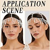 Plastic Pearl Mesh Headbands OHAR-WH20007-07G-4