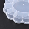 (Defective Closeout Sale: Scratched) Flower Plastic Bead Storage Containers CON-XCP0002-65-4