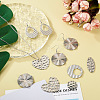 24Pcs 6 Style 304 & 201 Stainless Steel Pendants STAS-TA0004-79-8