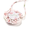 Flower Pattern Fabric Rose Tie Choker Necklaces for Women NJEW-Z022-01F-3