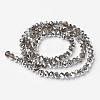 Electroplate Transparent Glass Beads Strands EGLA-A034-T3mm-M13-2