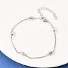 201 Stainless Steel Curb Chain Bracelets for Women BJEW-G767-01A-P-3
