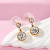 304 Stainless Steel Rhinestone Dangle Stud Earrings EJEW-G423-17G-01-3