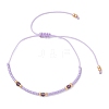 7Pcs 7 Colors Adjustable Round Glass Seed Beads Braided Bead Bracelets Set for Women BJEW-MZ00288-3