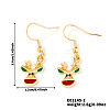 Christmas Theme Brass Dangle Earrings IP2522-2-1