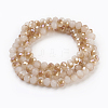 Electroplate Glass Beads Strands X-GLAA-K027-HR-C04-2
