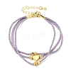Polyester Multi-Strand Bracelets FB-CBA983F-02G-04-4