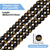 2 Strands Gold Stamp Glass Beads Strands GLAA-HY0001-42-2