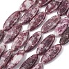 Natural Lepidolite/Purple Mica Stone Beads Strands G-F808-A01-01A-2