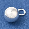 925 Sterling Silver Round Charms STER-G043-08E-S-2