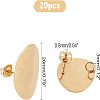 304 Stainless Steel Stud Earring Findings STAS-UN0016-11G-4