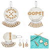 30Pcs 3 Styles Wood Pendant Locking Stitch Markers HJEW-NB00321-1