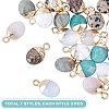 Electroplate Gemstone Charms G-FH0001-11G-2