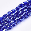 Electroplate Glass Beads Strands LS-EGLA-T013-05B-1