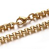 Trendy 304 Stainless Steel Box Chain Bracelets BJEW-L510-04-1