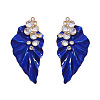 Alloy Enamel & Crystal Rhinestone Stud Earrings WG56AC9-02-1