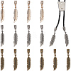 18Pcs 3 Colors Alloy Cord Ends FIND-GF0009-75-1