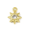 Brass Pave Clear Cubic Zirconia Pendants LS-KK-L238-12G-1