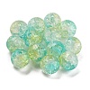 Transparent Spray Painting Crackle Glass Beads GLAA-L046-01A-20-1