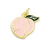 Brass Enamel Pendants KK-U066-05A-G-1