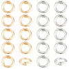20Pcs 2 Colors Brass Locking Jump Rings KK-BBC0023-07C-7