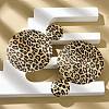 Leopard Print Alloy Dangle Stud Earrings EJEW-K304-01C-G-2