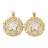 Brass Micro Pave Cubic Zirconia Pendants KK-D057-05G-1