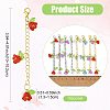 10Pcs 5 Colors Flower Acrylic Pendant Decorations HJEW-FS00087-4