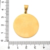 Ion Plating(IP) 304 Stainless Steel Flat Round with Word Lord's Prayer Cross Pendants STAS-P085-25-3