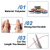 10 Rolls 10 Colors Nylon Braided Cord NWIR-FS0001-03-3