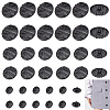 36Pcs 3 Style 1-Hole Alloy Shank Buttons BUTT-GA0001-02EB-1