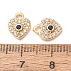 Brass Micro Pave Cubic Zirconia Charms CU-K002-01D-02-2