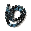 Natural Agate(Dyed & Heated) Beads Strands G-H066-B07-03-3