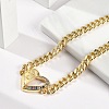 Brass Micro Pave Cubic Zirconia Link Bracelets LS-BJEW-M050-06G-02-2