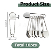 Alloy Safety Pin Brooches JEWB-WH0001-77P-2