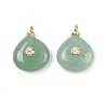 Natural Green Aventurine Pendants X-KK-B157-42E-06-1