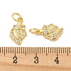 Rack Plating Brass Micro Pave Clear Cubic Zirconia Pendants KK-B093-18G-3