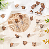 ARRICRAFT 12 Pairs Walnut Wood Stud Earring Findings FIND-AR0002-75-5