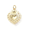 Eco-Friendly Rack Plating Brass Micro Pave Cubic Zirconia Pendants KK-F845-33G-05-2