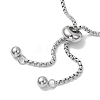 Adjustable 304 Stainless Steel Box Chain Slider Bracelets BJEW-JB10218-4