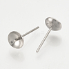 Tarnish Resistant 304 Stainless Steel Stud Earring Findings STAS-T019-4-2