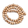 Handmade Fancy Antique Glazed Porcelain Ceramic Round Beads Strands PORC-L019-6mm-06-4