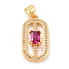 Real 18K Gold Plated Brass Micro Pave Cubic Zirconia Pendants ZIRC-L100-083G-03-2