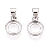 925 Sterling Silver Pendant Cabochon Settings STER-N016-87A-P-1