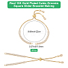3Pcs Brass Pave Clear Cubic Zirconia Square Slider Bracelet Making BJEW-BBC0001-18-2