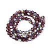 AB Color Plated Transparent Glass Beads Strands GLAA-G127-01-02S-3