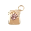 Brass Rhinestone Charms LS-KK-B145-02G-06-1