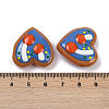 Handmade Heart Lampwork Beads Strands LAMP-P069-04A-02-3