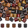 80Pcs 5 Colors Natural Wood Beads WOOD-SC0002-11-1