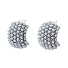 Gainsboro Plastic Pearl Beaded Stud Earrings EJEW-L270-012A-P-1-1